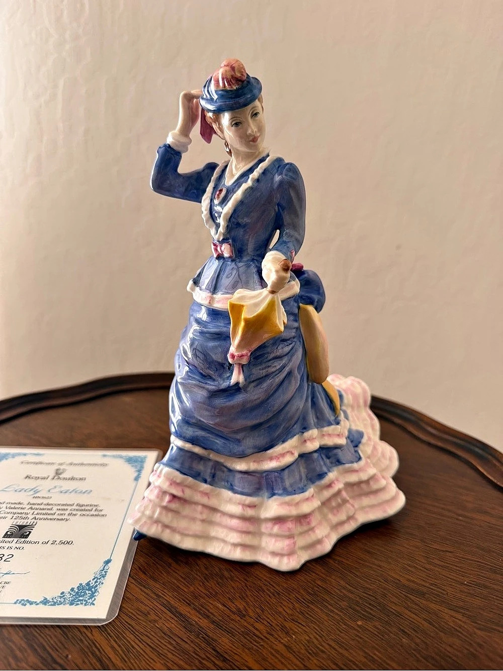 Royal Doulton Lady Eaton HN3623 Figurine Blue & Pink